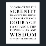 The Serenity Prayer Capitalized Poster<br><div class="desc">The Serenity Prayer Capitalized</div>