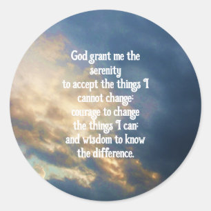 The Serenity Prayer Classic Round Sticker