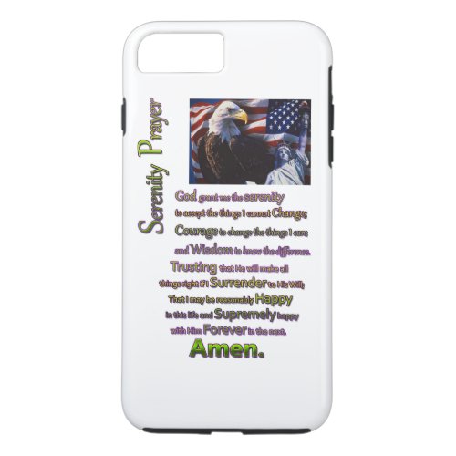 The Serenity Prayer Eagle Head iPhone 8 Plus7 Plus Case