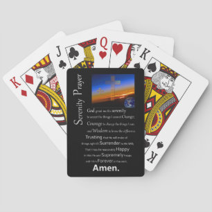 The Serenity Prayer In Space Poker Cards