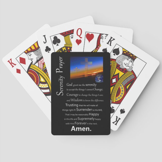 The Serenity Prayer In Space Poker Cards (Back)
