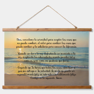 The Serenity Prayer in Spanish Hanging Tapestry