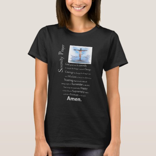 The Serenity Prayer Jesus Cross T_Shirt