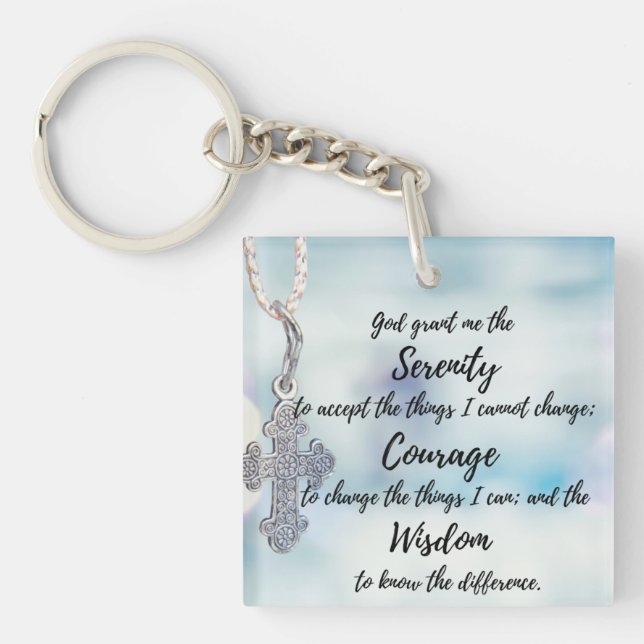 The Serenity Prayer Keychain (Front)
