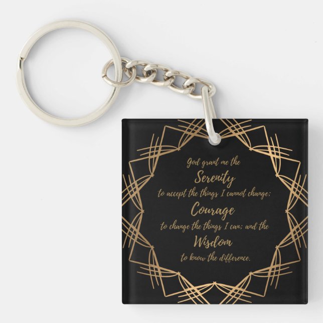 The Serenity Prayer Keychain (Front)