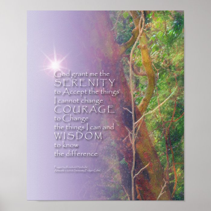 The Serenity Prayer Madrone Print