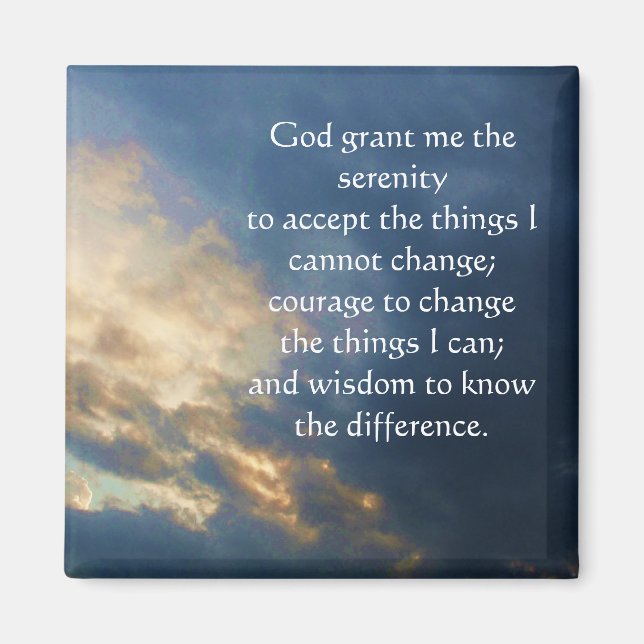 The Serenity Prayer Magnet (Front)
