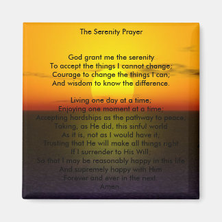 The serenity prayer magnet