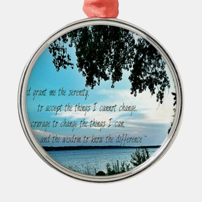 The Serenity Prayer Metal Ornament (Front)