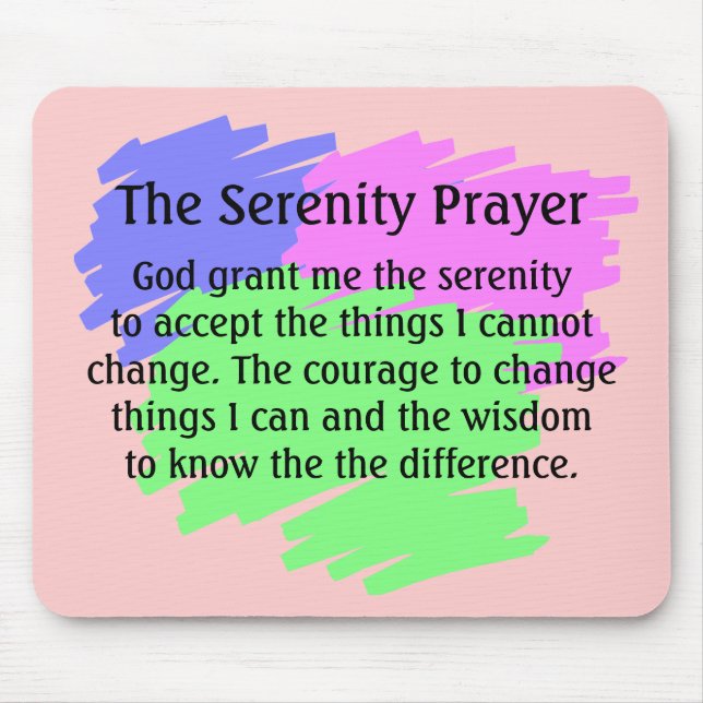 The Serenity Prayer Mouse Pad (Front)