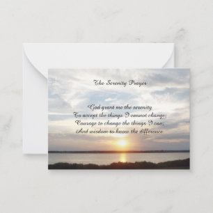 The Serenity Prayer  Note Card