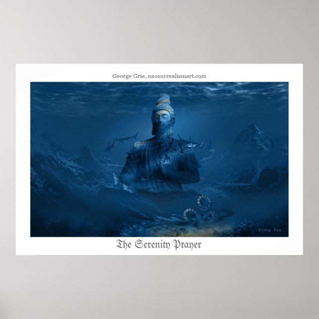 The Serenity Prayer or Tranquility Meditation Poster (Front)