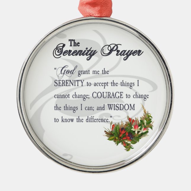 The Serenity Prayer Ornament (Front)