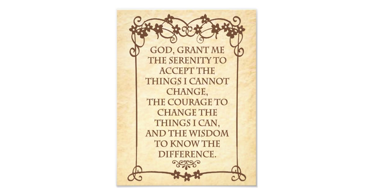 the serenity prayer photo print zazzlecom