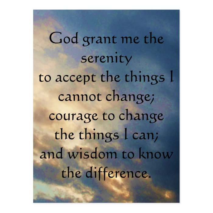 The Serenity Prayer Post Cards