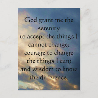The Serenity Prayer Postcard