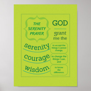 The Serenity Prayer Poster