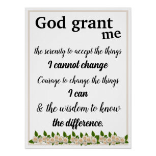The Serenity Prayer Poster