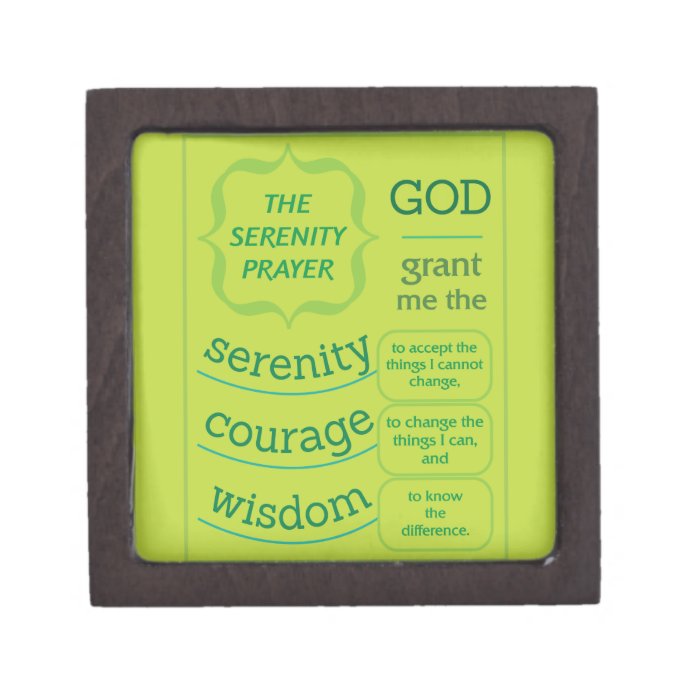 The Serenity Prayer Premium Trinket Box