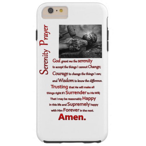 The Serenity Prayer Red Hammer Tough iPhone 6 Plus Case