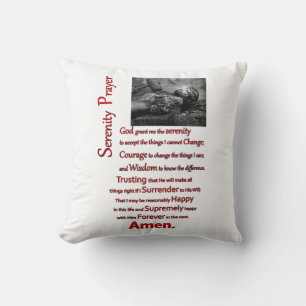 The Serenity Prayer Red Hammer Throw Pillow