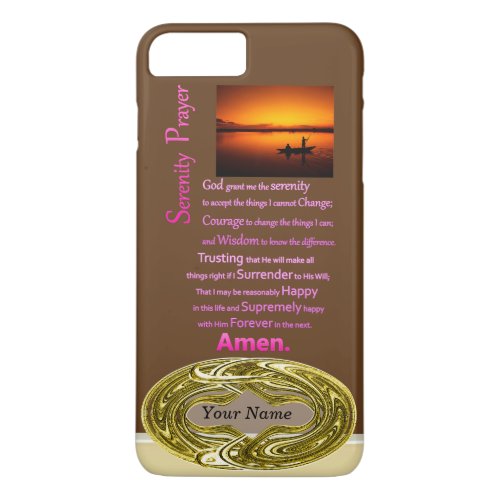 The Serenity Prayer Silhouette Big Catch iPhone 8 Plus7 Plus Case
