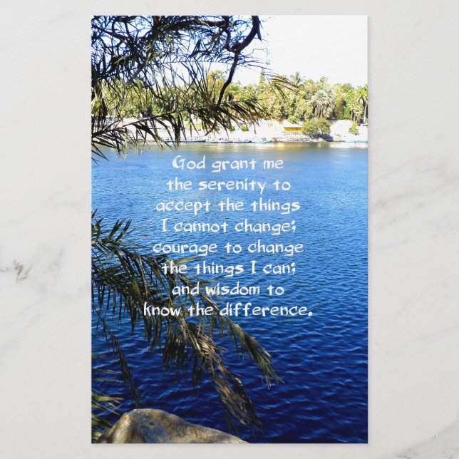 The Serenity Prayer Stationery (Front)