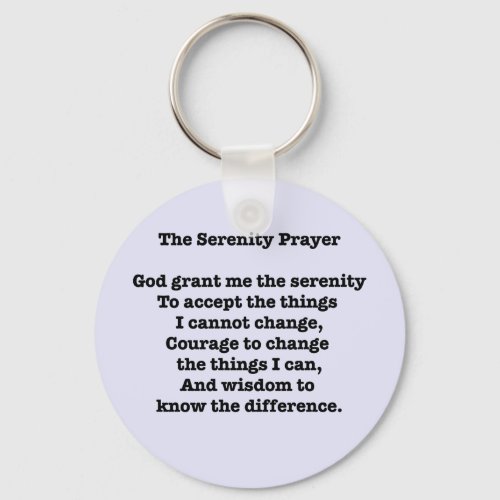 The Serenity Prayer Text Only Keychain