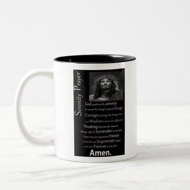 The Serenity Prayer Two-Tone Coffee Mug (Left)