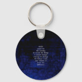 Serenity Prayer Blue Sky Inspirational Keychain