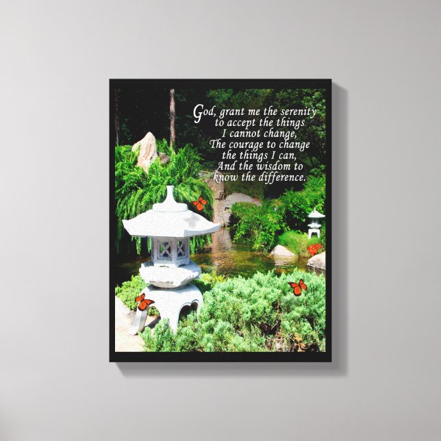 "The serenity prayer" wrapped canvas Print (Front)