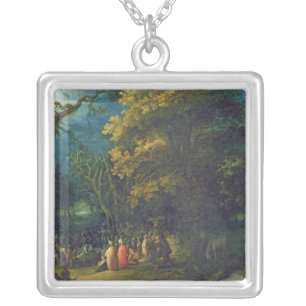 The Sermon of John the Baptist Silver Plated Necklace