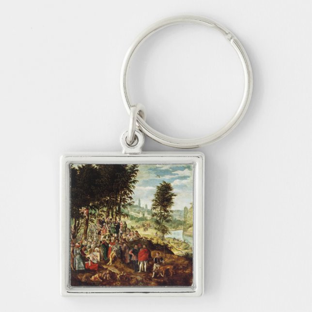 The Sermon of St. John the Baptist, c.1550 Keychain (Front)