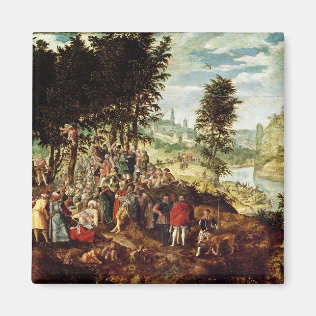 The Sermon of St. John the Baptist, c.1550 Magnet (Front)