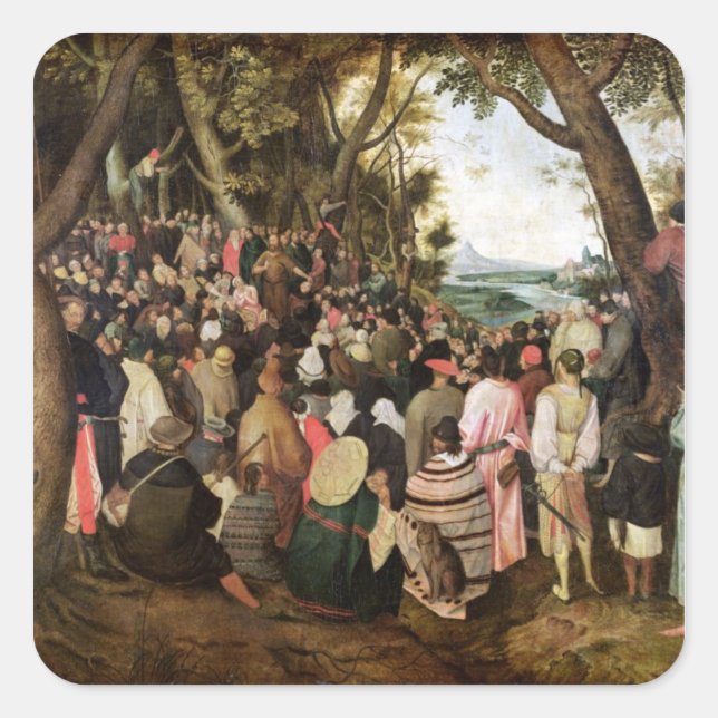 The Sermon of St. John the Baptist Square Sticker (Front)