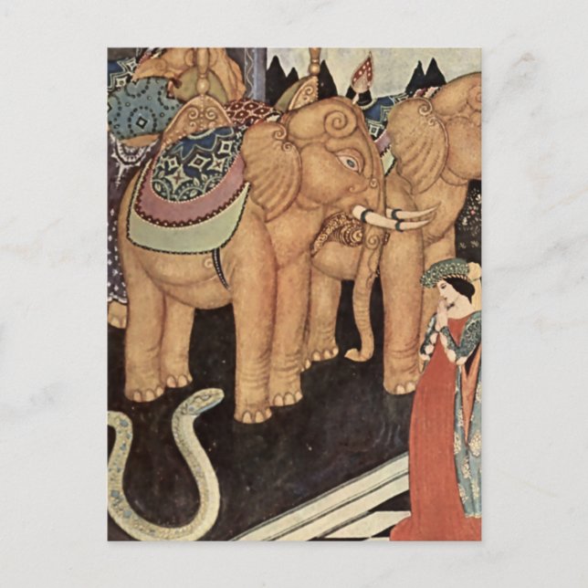 “The Serpent Prince” by Edmund Dulac Postcard (Front)