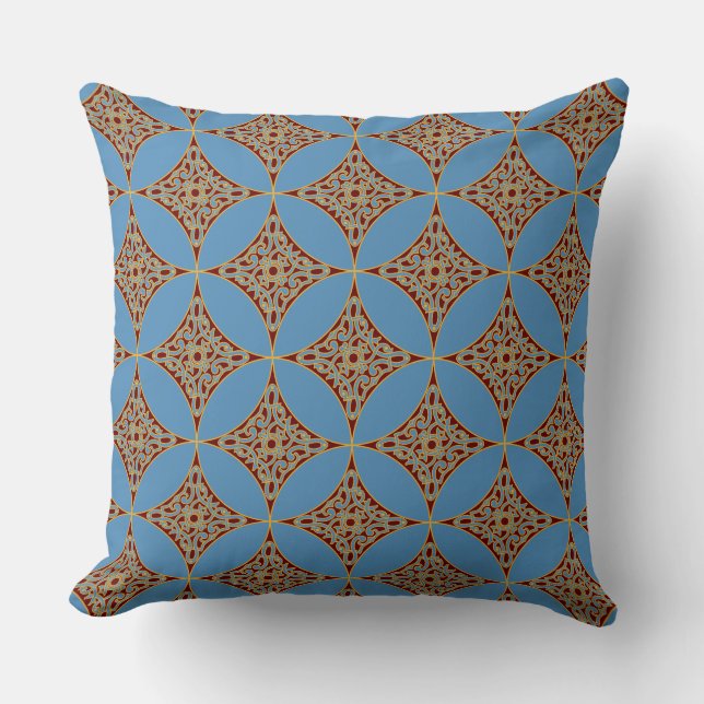 The Serpent's Knot: A Runic Interlace Throw Pillow (Front)