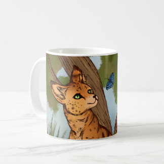 The Serval and the Butterfly Coffee Mug