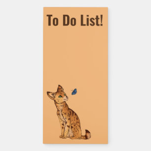 The Serval and the Butterfly Magnetic Notepad