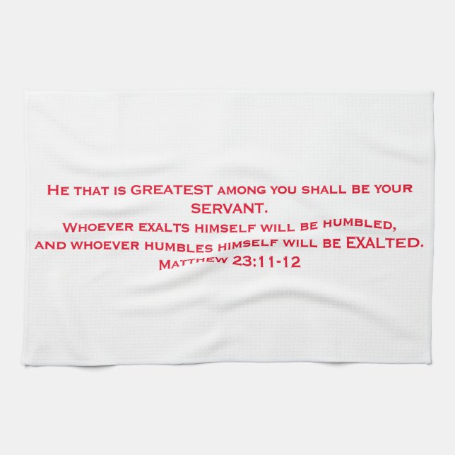 "The Servant's Towel"  ZTC June Sermon Series Kitchen Towel (Horizontal)