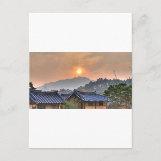 The Setting Sun in Asia Postcard (Front)
