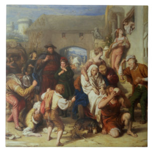 The Seven Ages of Man, 1835-8 (oil) Tile