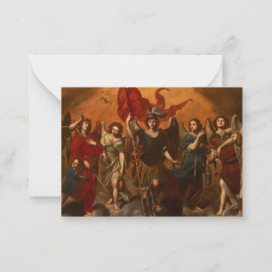 The Seven Archangels by Massimo Stanzione Note Card