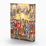 The Seven Archangels (CP 001; Chromolithograph) Acrylic Award<br><div class="desc">Outside of Italy, nowhere was the cultus of the Seven Archangels more popular in Western Christendom than in Germany. Here, the Seven Archangels appear on a late 19th-century German devotional print (in everyday language: a holy- or prayer card) in vibrant color—reds, bright blues, violets, and emerald greens. (Compare M 034,...</div>