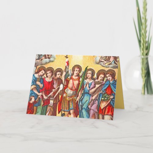 The Seven Archangels CP 001 Chromolithograph Card