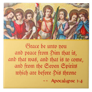 The Seven Archangels (CP 001; Chromolithograph) Ceramic Tile