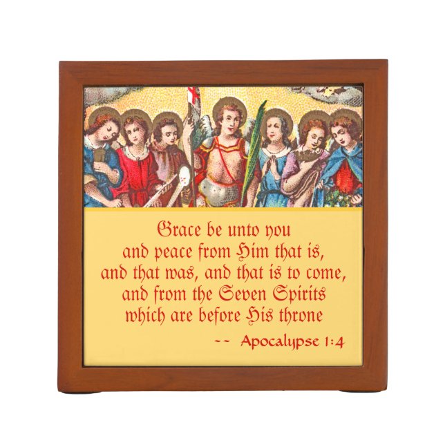 The Seven Archangels (CP 001; Chromolithograph) Desk Organizer (Back)
