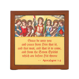 The Seven Archangels (CP 001; Chromolithograph) Desk Organizer
