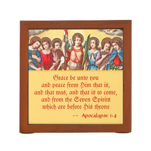 The Seven Archangels CP 001 Chromolithograph Desk Organizer