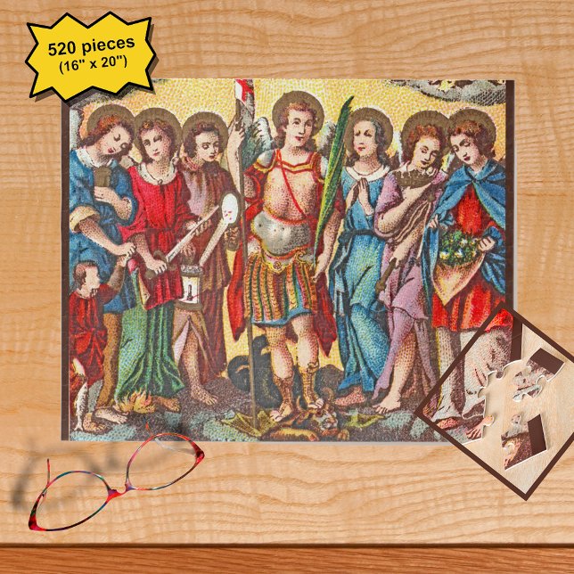 The Seven Archangels (CP 001; Chromolithograph) Jigsaw Puzzle (Creator Uploaded)